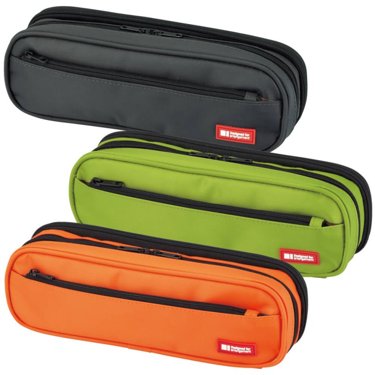 A-7557 Zipper Pencil Case 2-Way Double