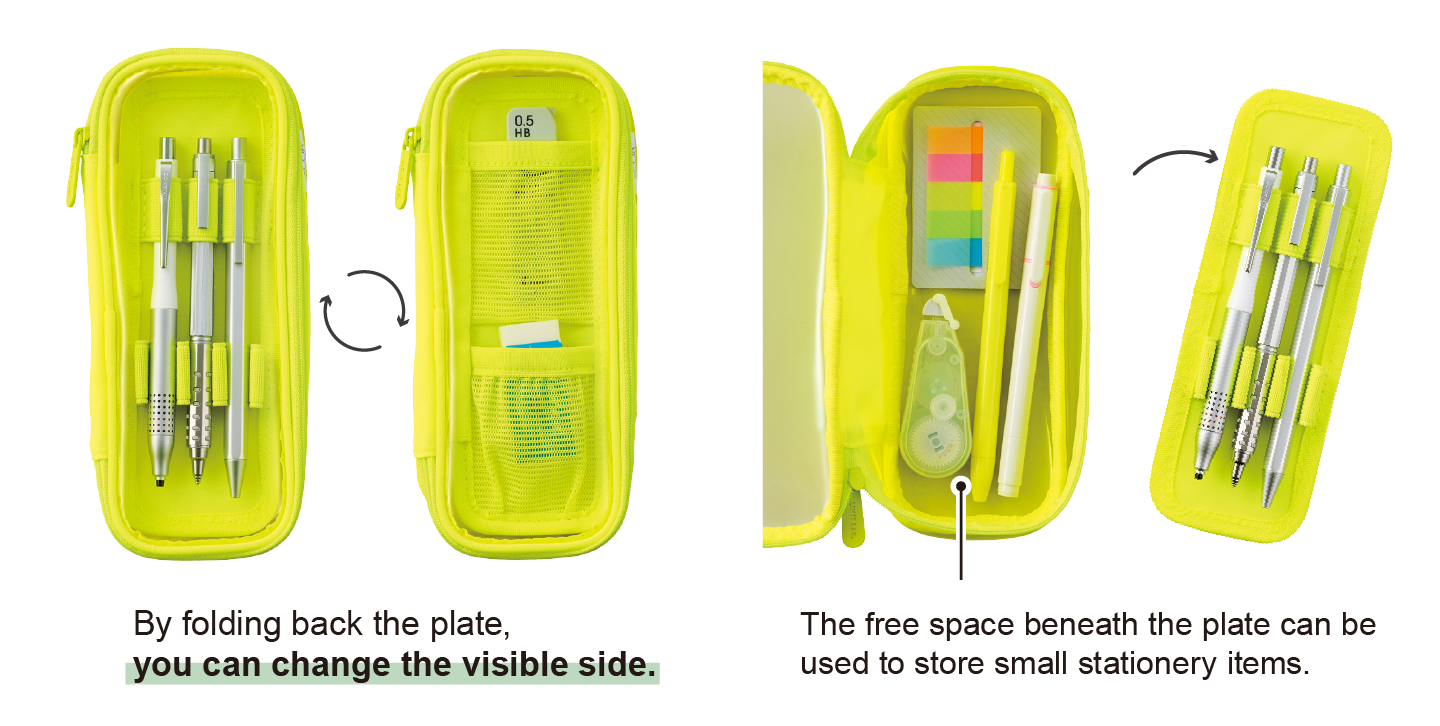 Reversible Clear Pen Case Light